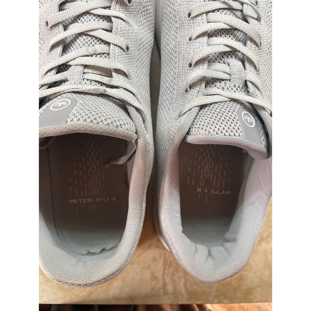 Peter Millar Sneaker Size 12 Gray Knit Lace Up Comfort Shoes Mens Lightweight - Picture 7 of 13